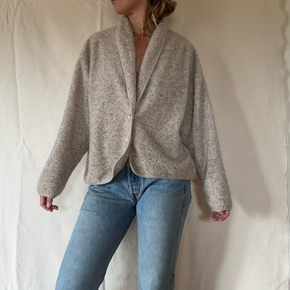 Cozy front button sweater